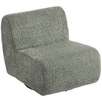 Armchair Swivel lounge chair with chenille look, wide seat, for living room, bedroom, grey
