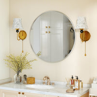 Wall mirror, modern design, 61 x 61 cm, silver (10)