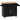 Kitchen Cart Serving Cart Kitchen Island, 1 Spice Rack, 1 Towel Holder, 109 cm x 40 cm x 89 cm, Black