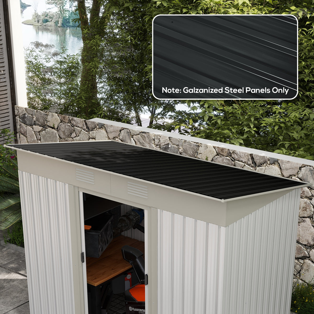 12 pieces corrugated trapezoidal sheet 129x45cm 7m² Galvanized roof sheet 0.25 mm Weatherproof profiled sheet (2)