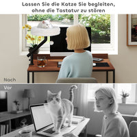 Cat desk bed, cat bed for desk with 360° rotation, adjustable height, cat lounger with removable (4)