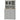 Pantry cabinet with open workspace and cable outlet, kitchen sideboard with glass doors gray, 180cm