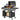 Gas grill 15.2 kW grill cart incl. 5 stainless steel burners, casters, side burner, 129.5 x 56 x 110 cm, black