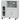 Kitchen cabinet on wheels, mobile kitchen island with shelves, drawers, adjustable shelf, cable hole, gray
