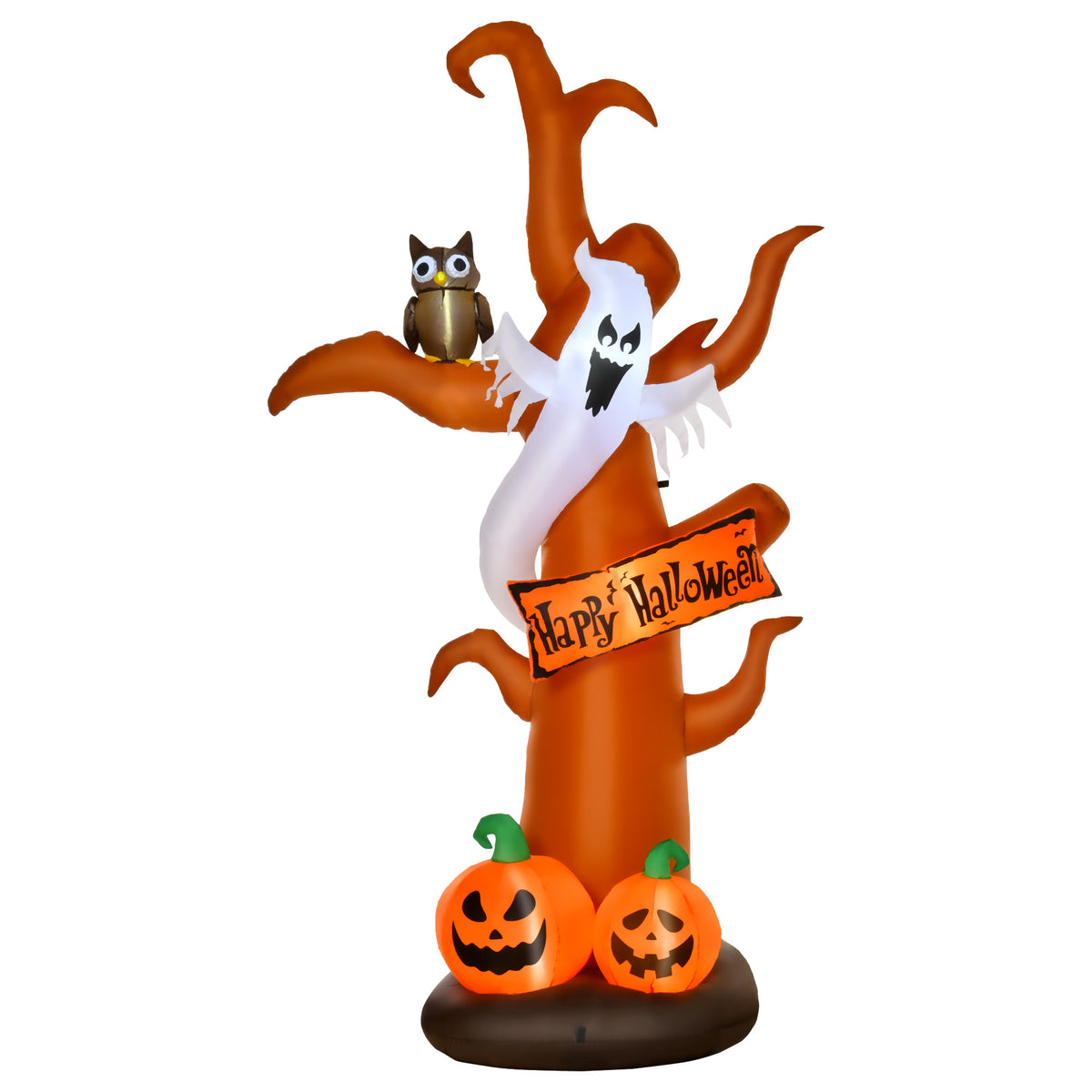 Self-inflating Halloween decoration with LED lights, incl. blower and mounting material, 156cm x 107cm x 274cm