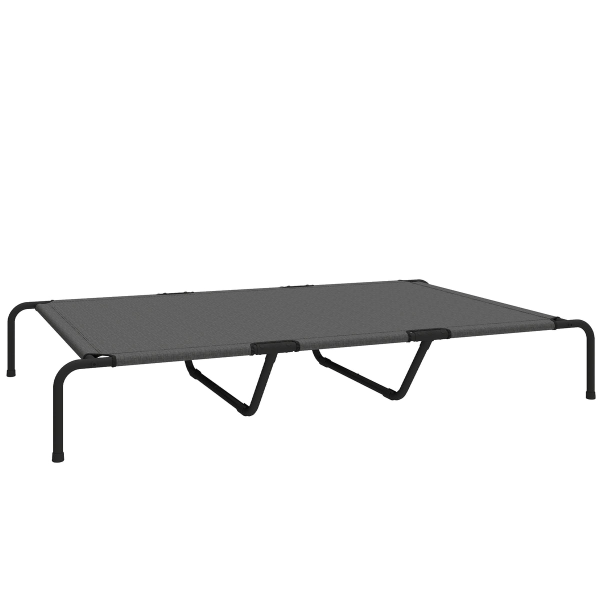 Outdoor Dog Bed, Elevated Dog Cot for Large Dogs, with Washable Mesh and Steel Frame, 152 x 94 x 23 cm, Grey