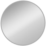 Wall mirror, modern design, 61 x 61 cm, silver