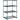 4-Tier Plant Stand, 105 cm High Flower Stand for Indoor Outdoor, Steel Plant Shelf Dark Green