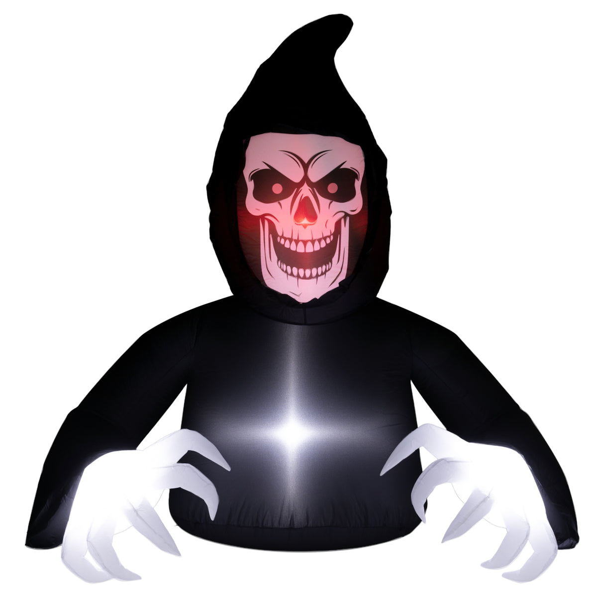 Inflatable Halloween decoration, Grim Reaper, LED lights, blower, cable