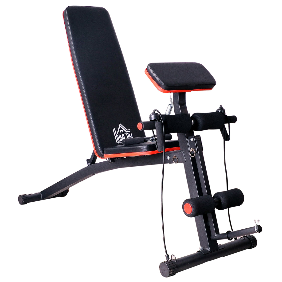 Multifunctional weight bench power station with spring booster training bench, weight capacity up to 120kg