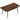 Extendable dining table 130-160 cm, kitchen table with rounded corners, light walnut