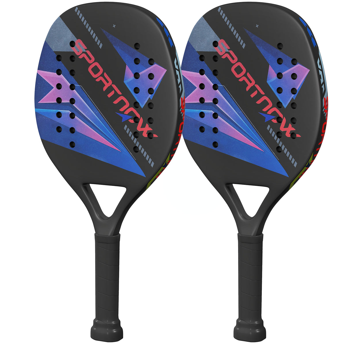 Pickleball Paddle Set with 2 Paddles, Carbon Fiber Surface, Non-Slip Grip, and Bag for Indoor & Outdoor