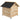 Duck house, duck coop, small animal hutch, weather-resistant, 2 entrances, 2 ramps, 78 x 90 x 92 cm, natural +