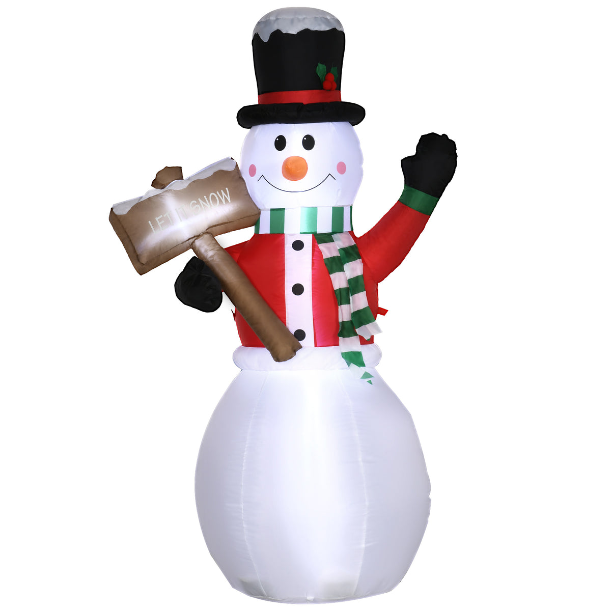 Inflatable snowman, outdoor Christmas decoration, 1.80 m, Santa Claus, incl. blower, multicolor