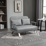 Sofa bed, double sofa, guest bed, including 2 cushions, gray (10)