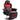 Gaming chair, massage function, tiltable backrest, footrest, up to 120 kg, steel frame, faux leather, red