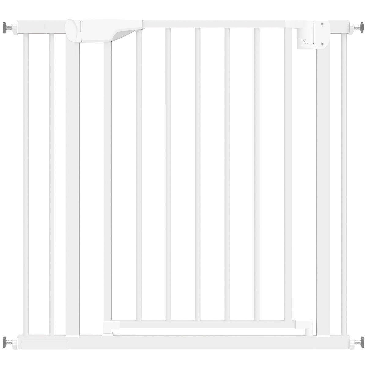Stair Safety Gate Pressure-Mounted with Auto-Close for Children Kitchen Stairs 76-88 x 76 cm White