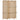 4-panel room divider, 160 x 170 cm, foldable partition screen with 2 shelves, natural wood