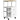 Kitchen trolley on wheels with 2 drawers, open storage compartment and 2 lockable casters, white