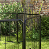 Puppy playpen, puppy enclosure, pet enclosure, foldable, lockable door, weather-resistant, 8 panels, black (9)