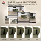 2-seater sofa, small chenille sofa with wingback, thick seat, rubberwood legs, dark green (7)