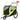 2-in-1 dog trailer, push function, 2 entrances, mesh windows, sun protection, steel frame, green, 170 x 77 x 90