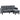 L-shaped corner sofa, reversible chaise longue, upholstered sofa, dark grey