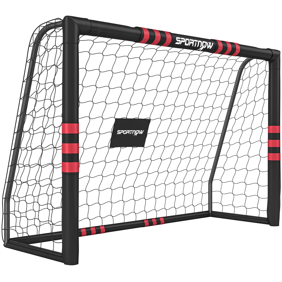 Garden soccer goal 1.8 x 1.2 m for youth & adults, robust outdoor goal with net, padding, and ground anchors