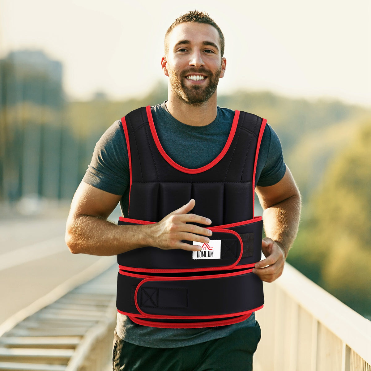 20 kg weighted vest training vest with adjustable double straps strength training fitness Oxford metal sand (2)