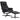 Recliner with footstool, swivel, rocking function, velvet look, up to 150 kg, black