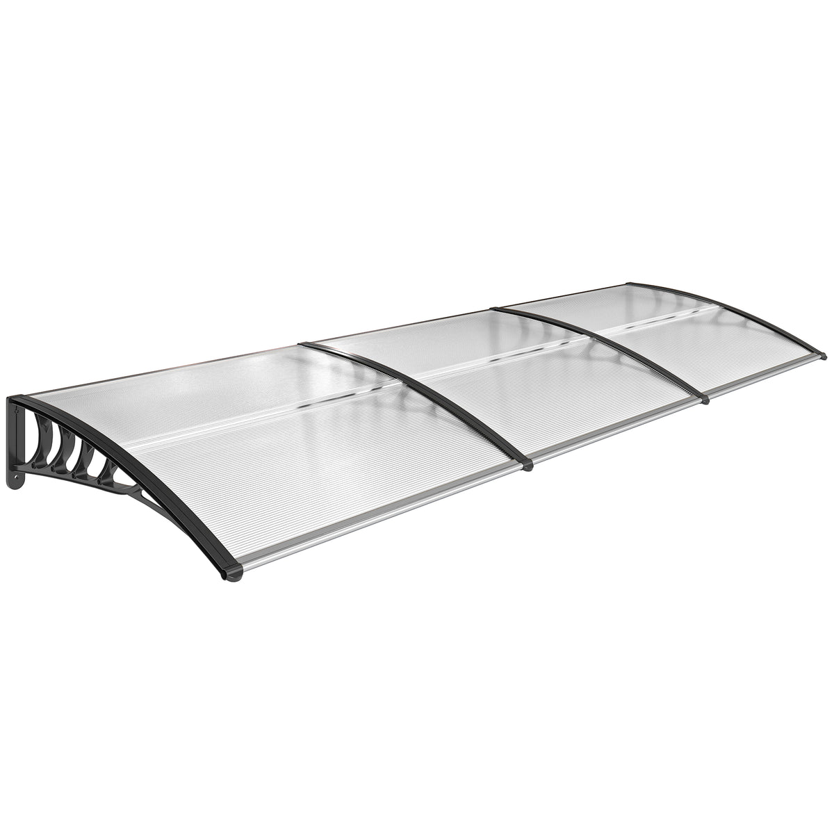 Canopy protective roof, sun and rain protection, incl. wall bracket, 295x90 cm, white