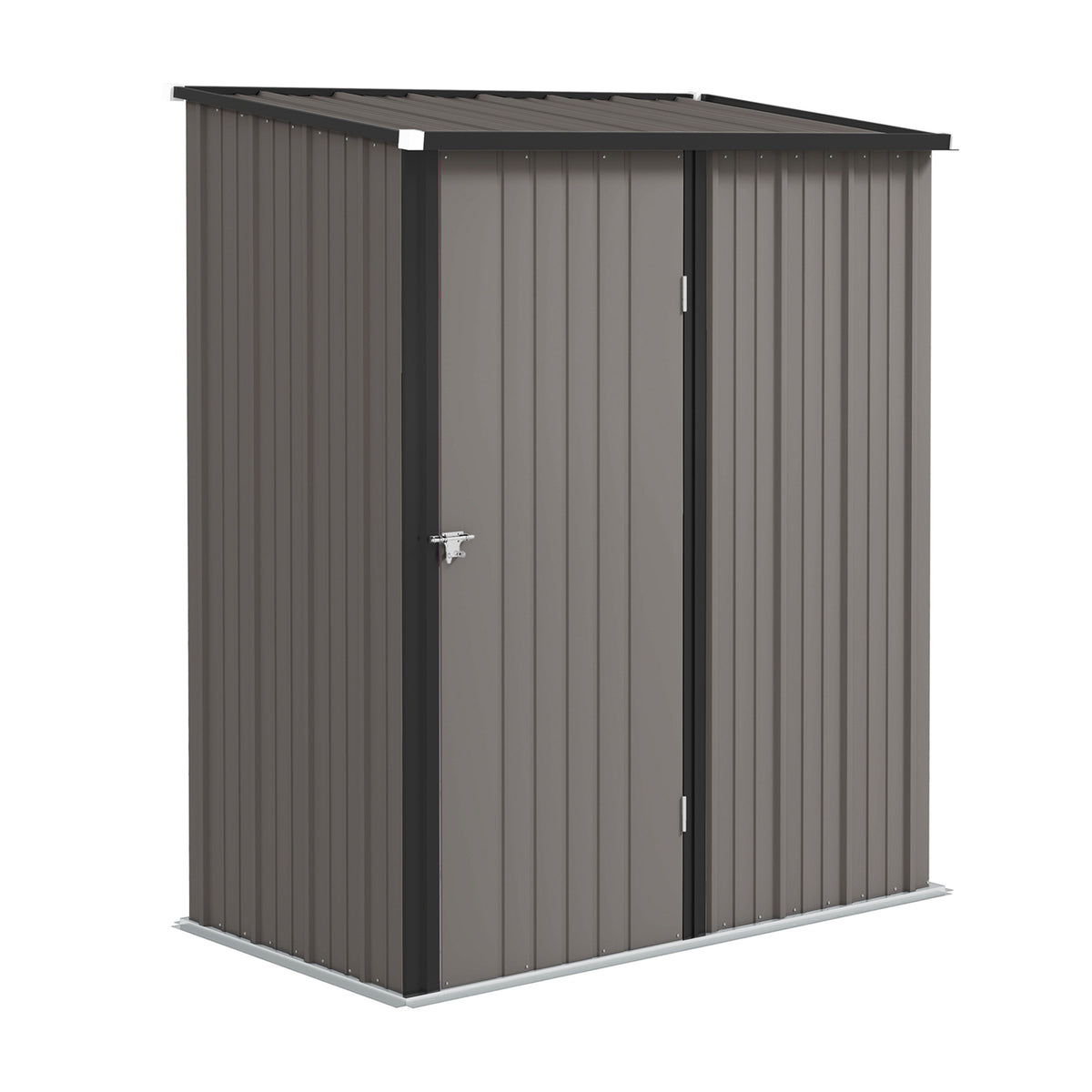 Garden shed tool shed, lockable door, weather-resistant, 161.5 cm x 94.5 cm x 196 cm, black