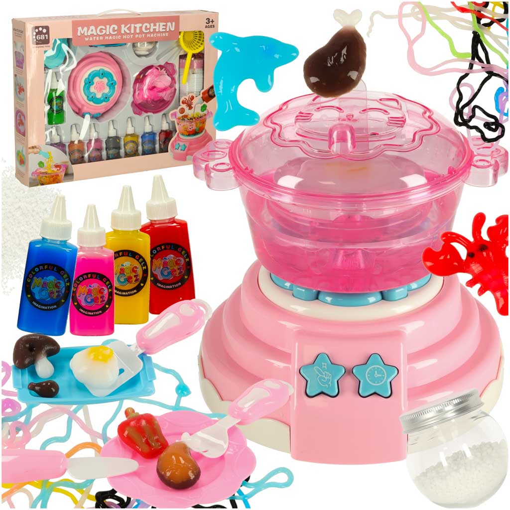 IKONKA 3D-Kristallkleber Kristallkleber magische Küche kreative Schablonen Set 62 Stück rosa