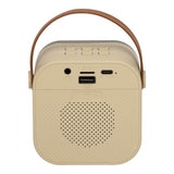 Karaoke-Set 2 Mikrofone + tragbarer Lautsprecher BLUETOOTH USB LED beige