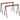 Set of 2 saw horses, workshop stands, load capacity up to 250 kg, metal, red