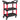 3-tier utility cart, side handles, wheels, plastic, black