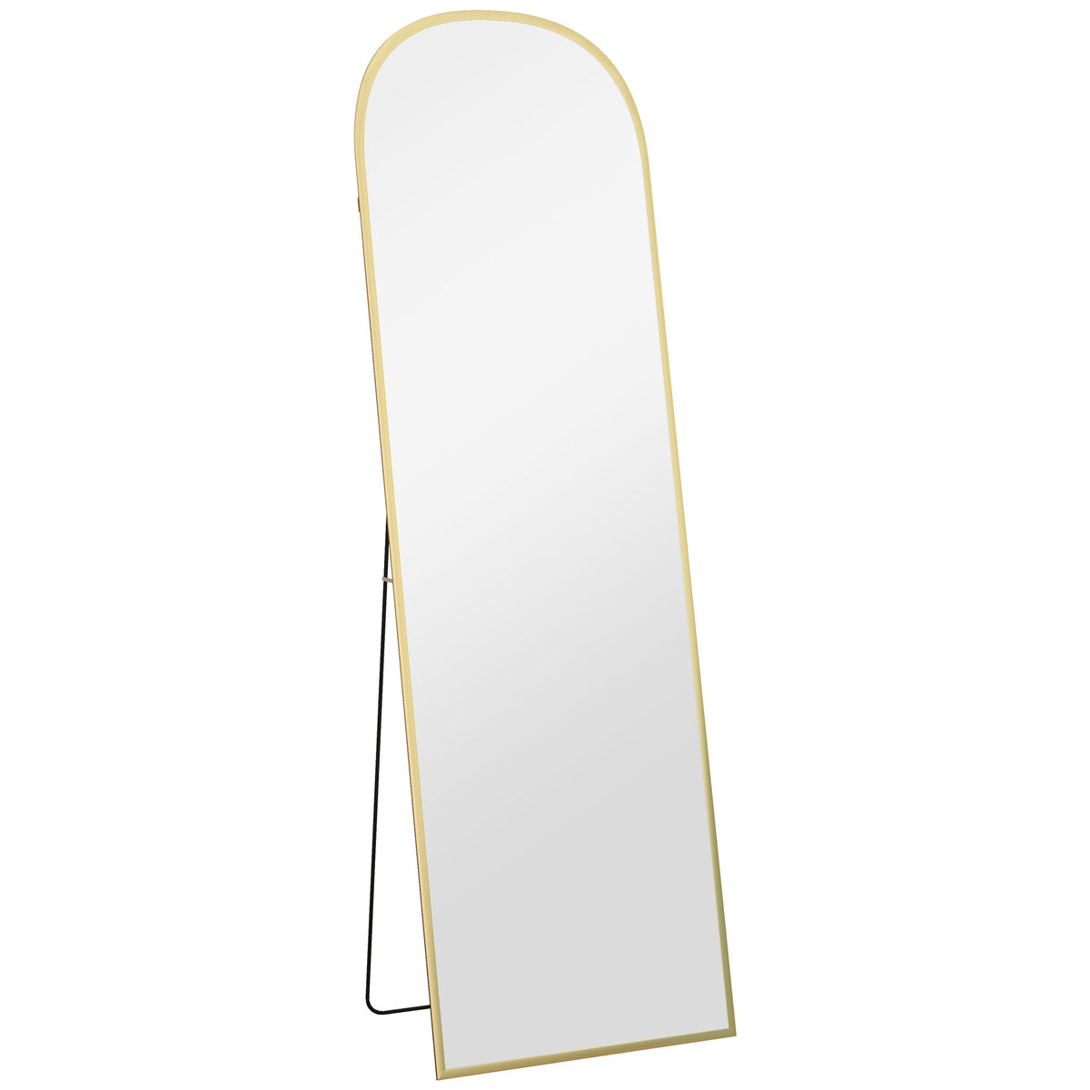Floor mirror, full-length mirror, modern design, 50 cm x 1.5 cm x 170 cm, gold