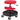 Workshop stool with wheels, trays, height-adjustable 40-51 cm, rolling stool, load capacity up to 135 kg, red