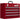 Toolbox with 4 drawers, top storage compartment, steel latches, carrying handle, 51x22x39.5 cm, red