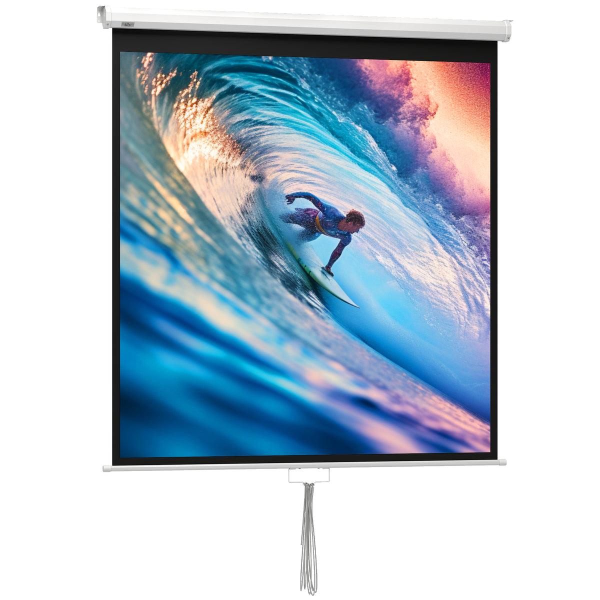 Projector screen 152 x 152 cm 85 inch 1:1 HD 4K projection screen for home cinema office presentations