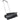 Large snow pusher 95 cm extra wide aluminum snow shovel with wheels, adjustable & non-slip handle, angled