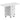 Foldable dining table, rollable kitchen table with drawers and cabinet, white