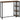 Bar table, high table, kitchen counter, industrial design, 3 shelves, 120 x 40 x 105 cm; black + brown