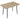 Dining table for 4 people, 110 cm Nordic rectangular kitchen table with steel legs for living room and dining