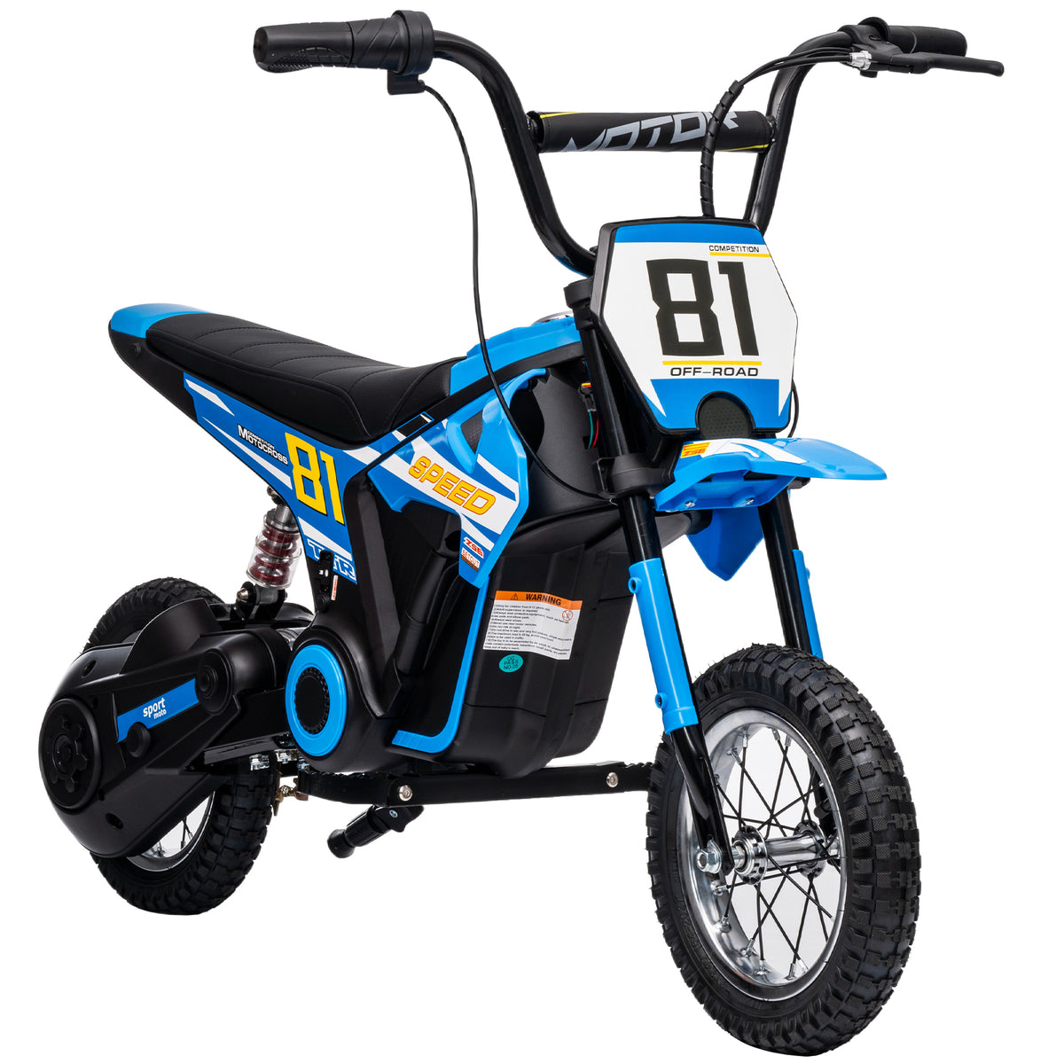 Electric Motorcycle for Kids 24V Kids' Motocross with 250W Motor, 7Ah Battery, Rear Suspension, Disc Brake, 16