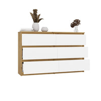 Kommode Malwa M6 120 EICHE ARTISAN WEISS – Produktabbildung 2