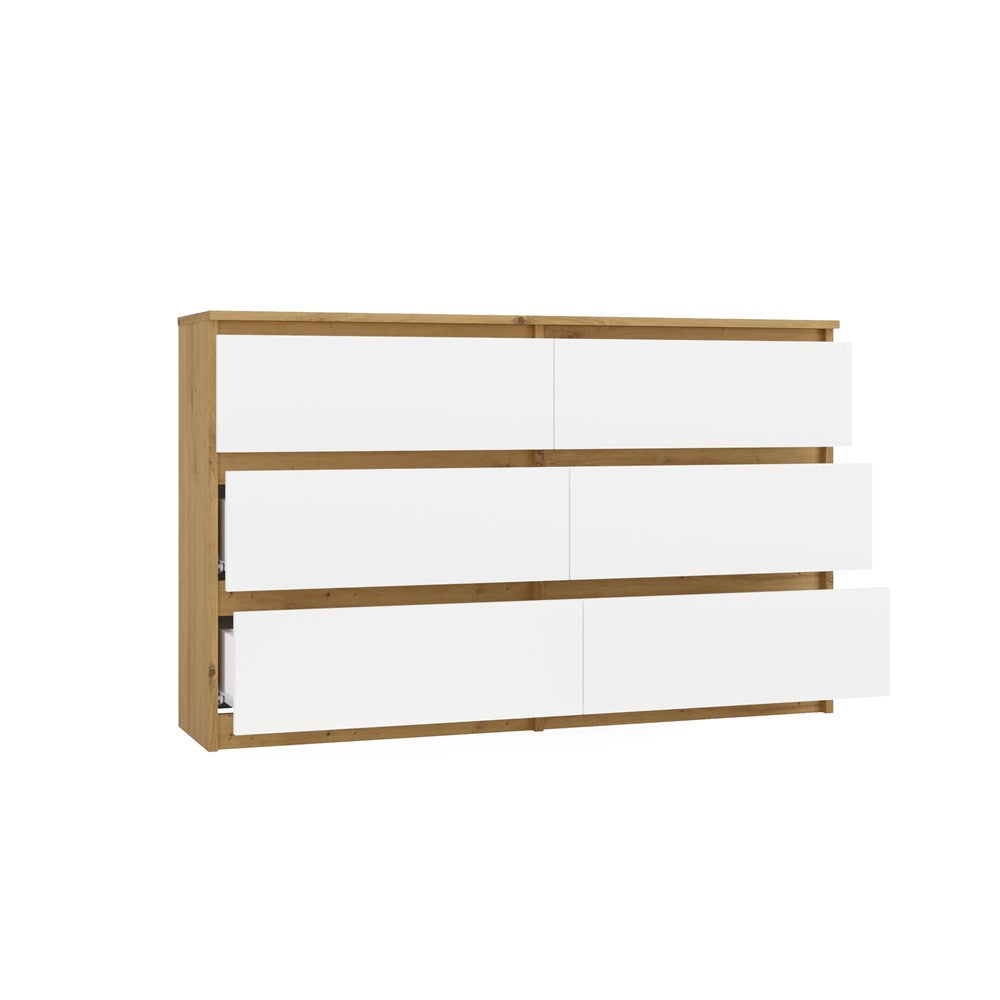 Kommode Malwa M6 120 EICHE ARTISAN WEISS – Produktabbildung 12