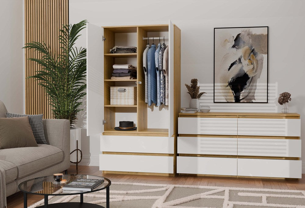 Kommode Malwa M6 120 EICHE ARTISAN WEISS – Produktabbildung 8