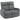 2-seater sofa, individually adjustable backrests, footrest, fabric cover, steel, grey