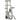 Cat tree, 170 cm, tunnel, caves, large base, sisal posts, light gray